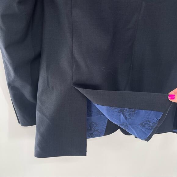 Ted Baker Wool “No Ordinary Joe” 2Pc. Suit Set Navy Blue 46 Long Waist 40 - Picture 8 of 16